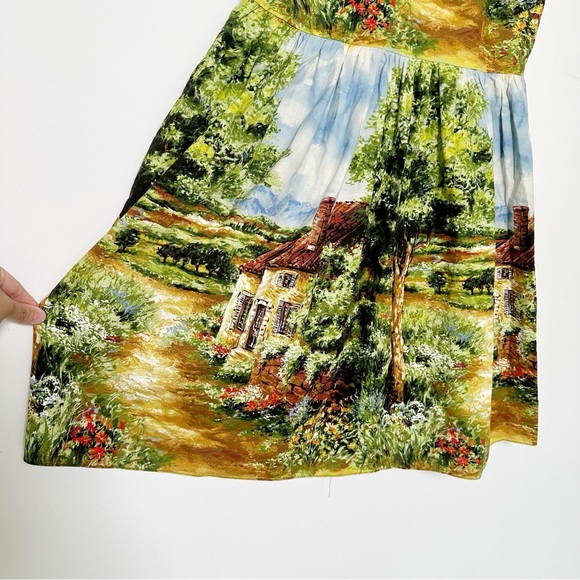 Vintage Bernie Dexter Cottage Country Print Dress - Picture 5 of 11